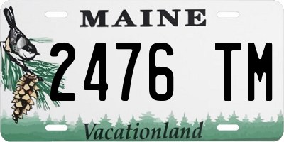 ME license plate 2476TM