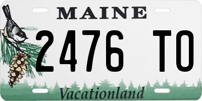 ME license plate 2476TO
