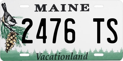 ME license plate 2476TS