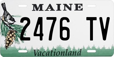 ME license plate 2476TV