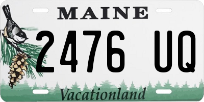 ME license plate 2476UQ