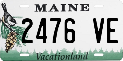ME license plate 2476VE