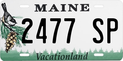 ME license plate 2477SP