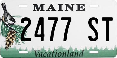 ME license plate 2477ST