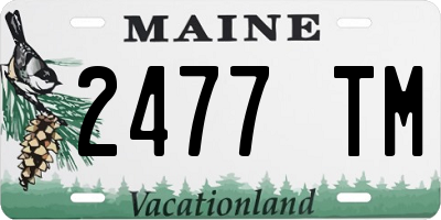 ME license plate 2477TM