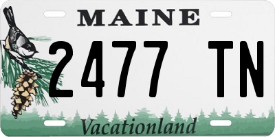 ME license plate 2477TN