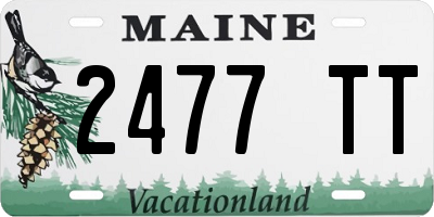 ME license plate 2477TT