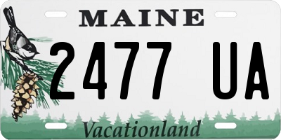 ME license plate 2477UA