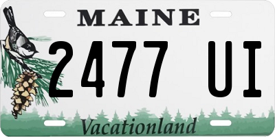 ME license plate 2477UI