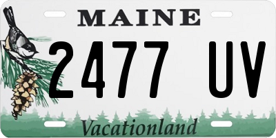 ME license plate 2477UV