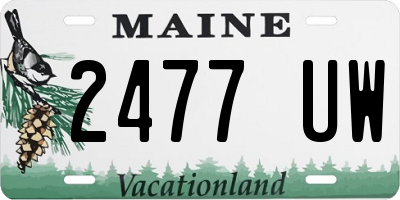 ME license plate 2477UW