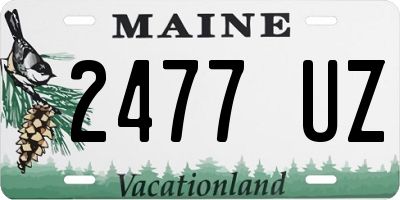 ME license plate 2477UZ