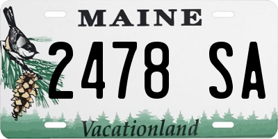 ME license plate 2478SA