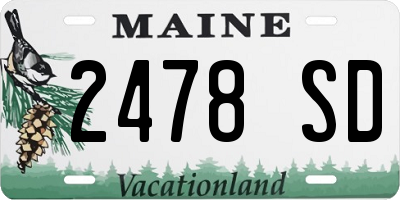 ME license plate 2478SD
