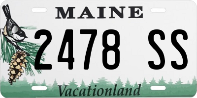 ME license plate 2478SS