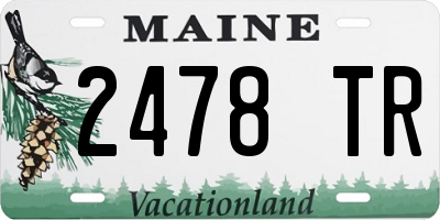ME license plate 2478TR