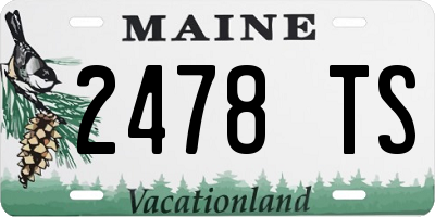 ME license plate 2478TS