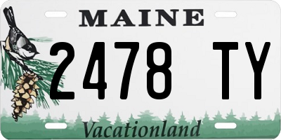 ME license plate 2478TY