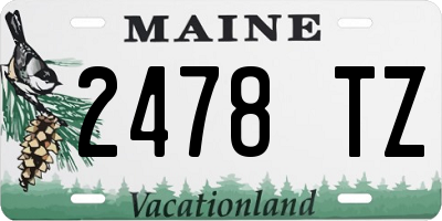 ME license plate 2478TZ