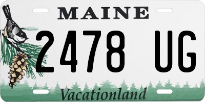 ME license plate 2478UG