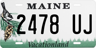 ME license plate 2478UJ