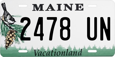 ME license plate 2478UN