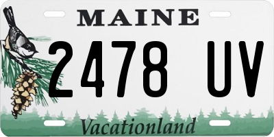 ME license plate 2478UV