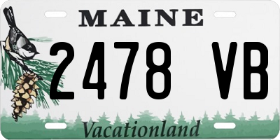 ME license plate 2478VB