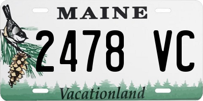 ME license plate 2478VC