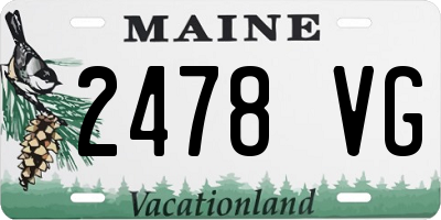 ME license plate 2478VG