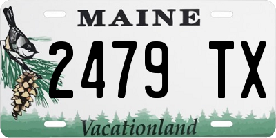 ME license plate 2479TX