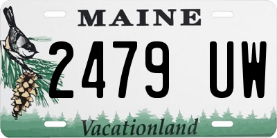 ME license plate 2479UW