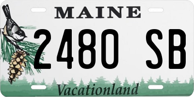 ME license plate 2480SB