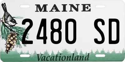 ME license plate 2480SD