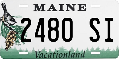 ME license plate 2480SI