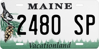 ME license plate 2480SP
