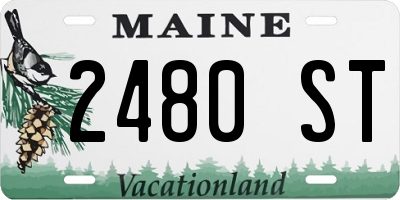 ME license plate 2480ST