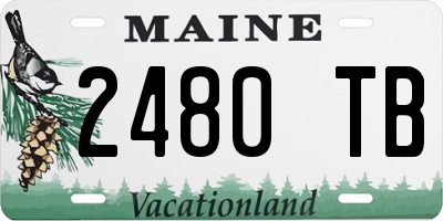 ME license plate 2480TB