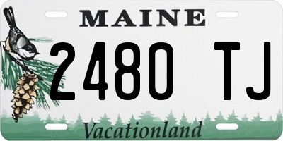 ME license plate 2480TJ