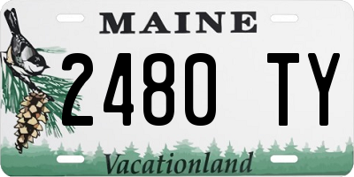 ME license plate 2480TY