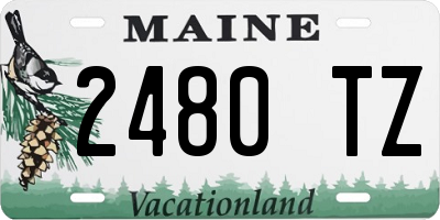 ME license plate 2480TZ