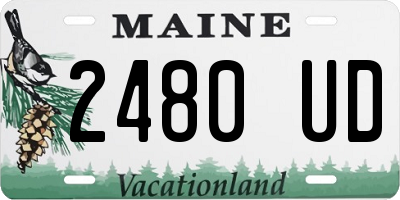 ME license plate 2480UD