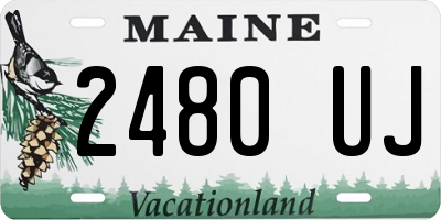 ME license plate 2480UJ