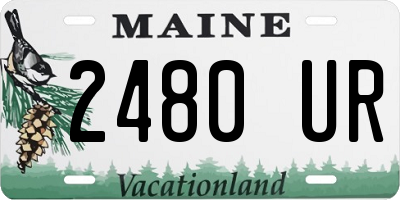 ME license plate 2480UR