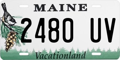 ME license plate 2480UV