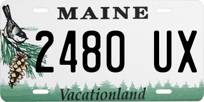 ME license plate 2480UX