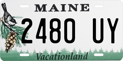 ME license plate 2480UY