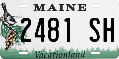 ME license plate 2481SH