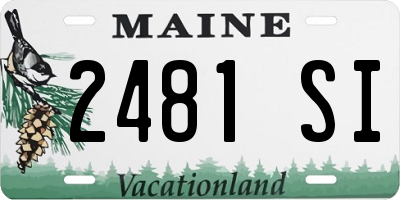 ME license plate 2481SI