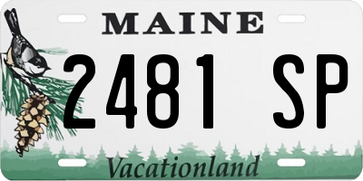 ME license plate 2481SP